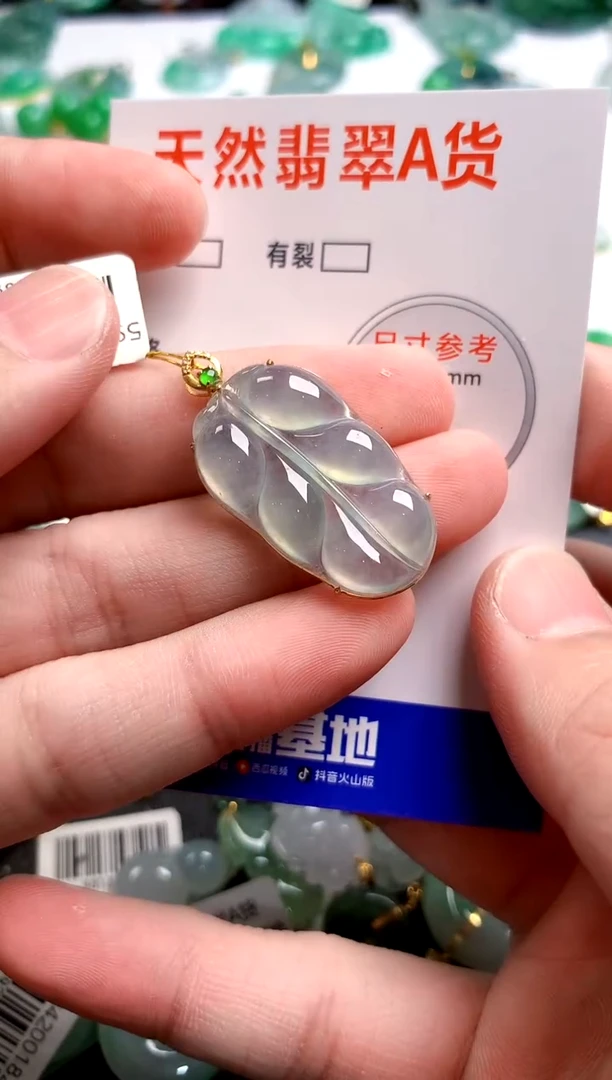 翡翠18K金镶嵌颈饰0533439016