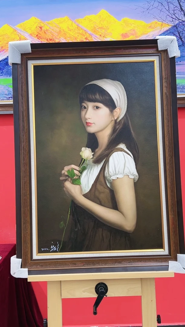 油画梁静-60*90尺寸-油画作品