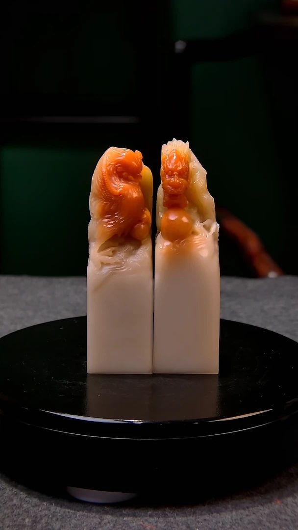 【闪购商品】老挝石龙凤呈祥对章