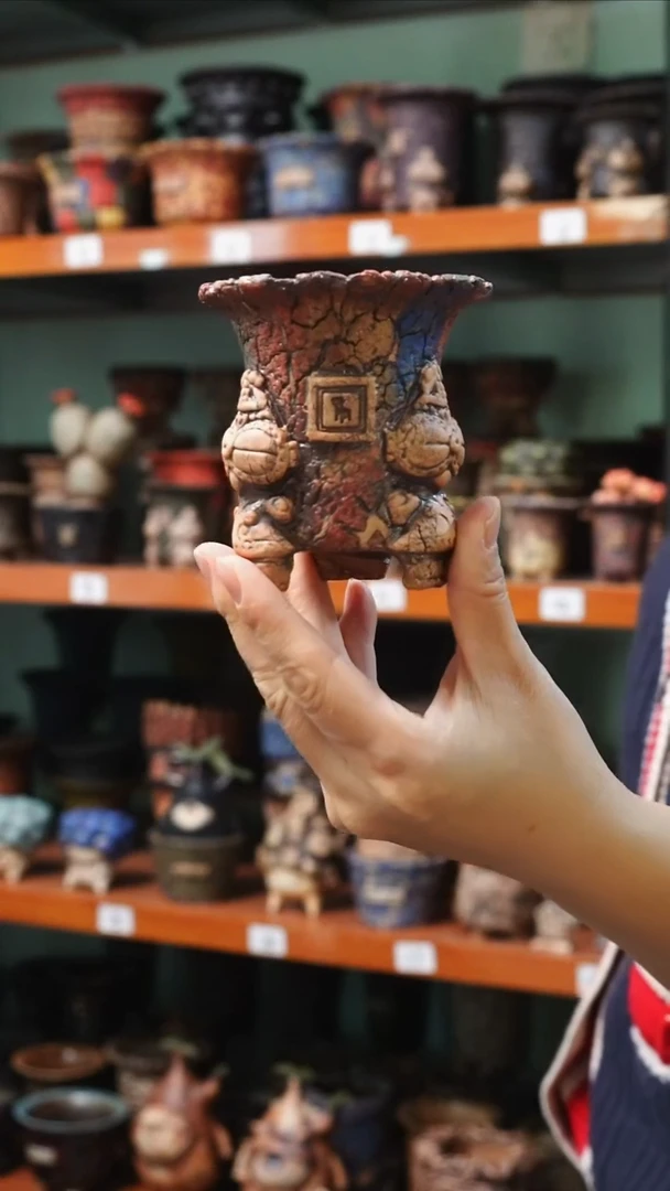 【闪购商品】陶泰国手工花盆   一物一拍 00188