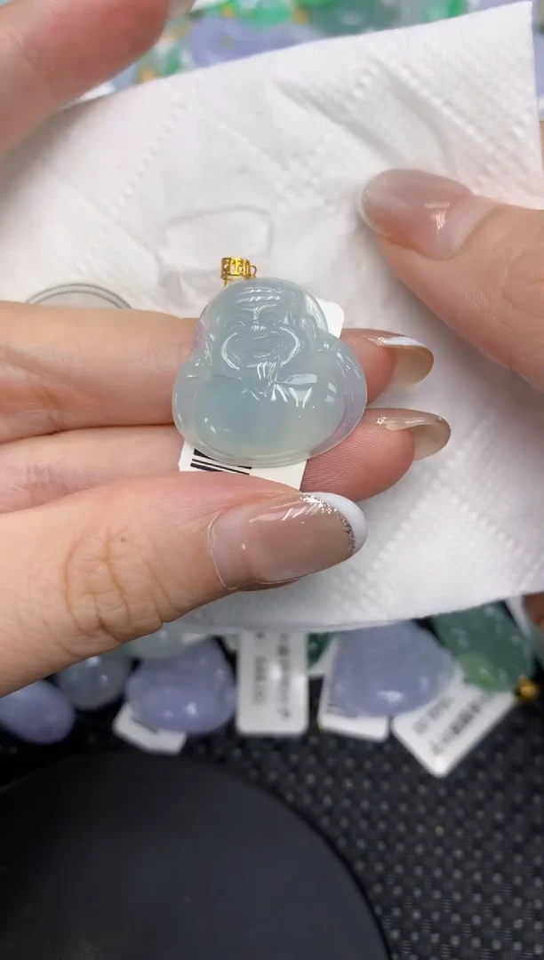 颈饰18K金镶嵌翡翠1111111
