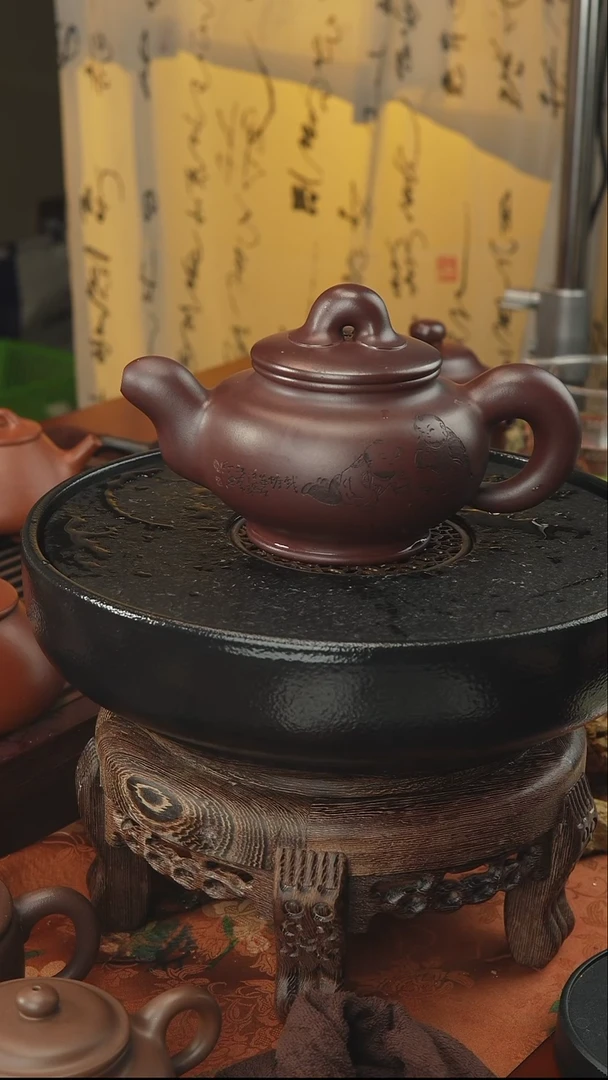 茶壶紫砂道洪碧钰 老紫泥气窑 省大