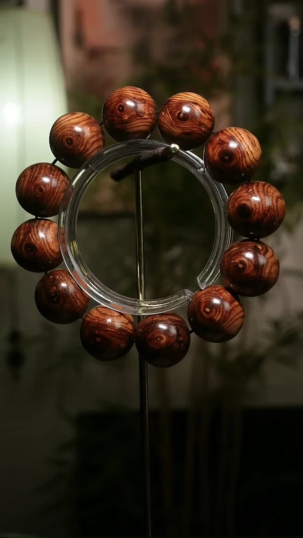 手串/手链黄花梨/降香黄檀海南黄花梨天眼2.0cm纹理