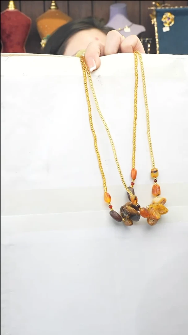 琥珀颈饰未镶嵌多样性发一