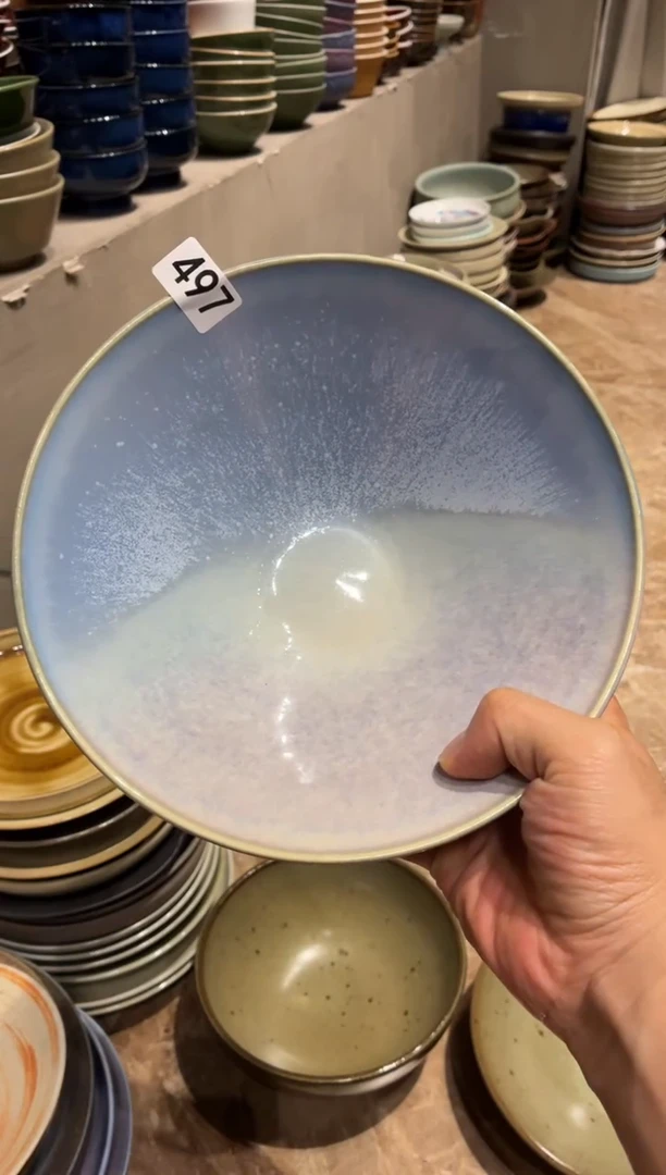 瓷片不**茶497粉黛斗笠碗1个
