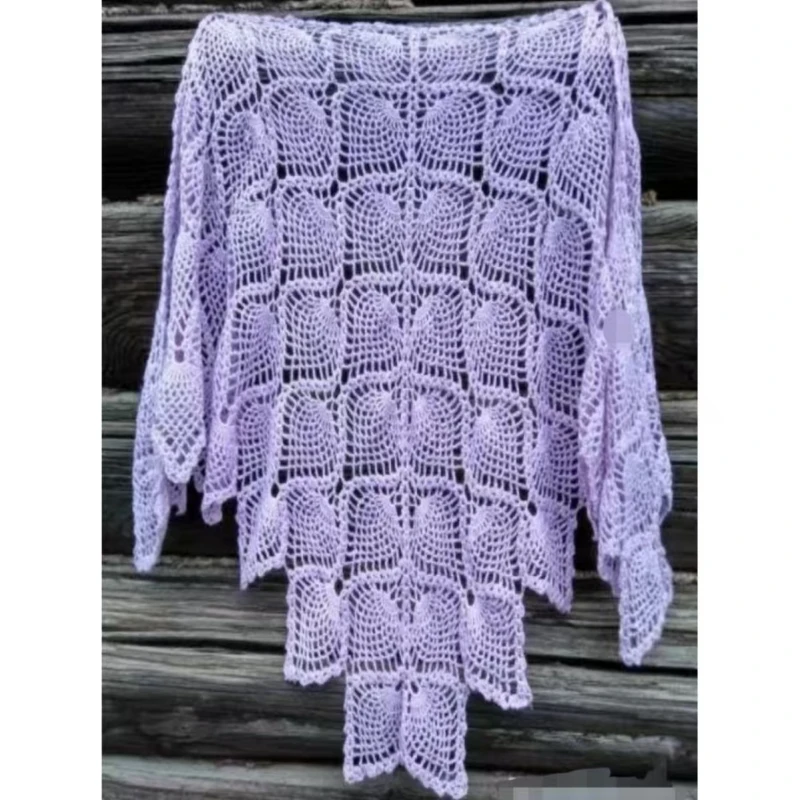 并蒂莲披肩线上教程