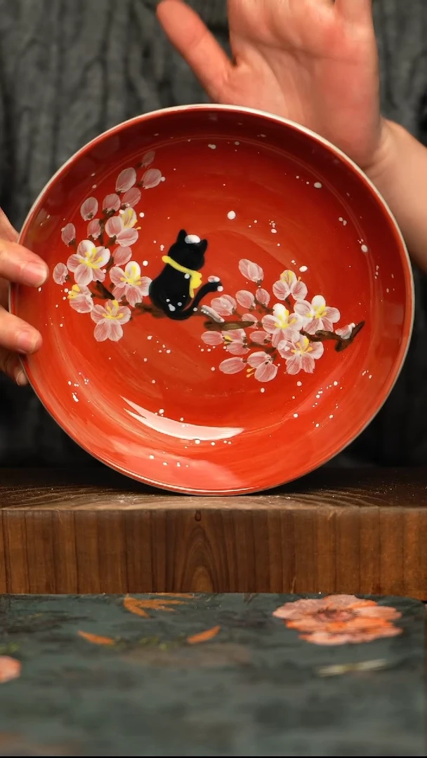 杯釉下彩手工手绘同款陶器