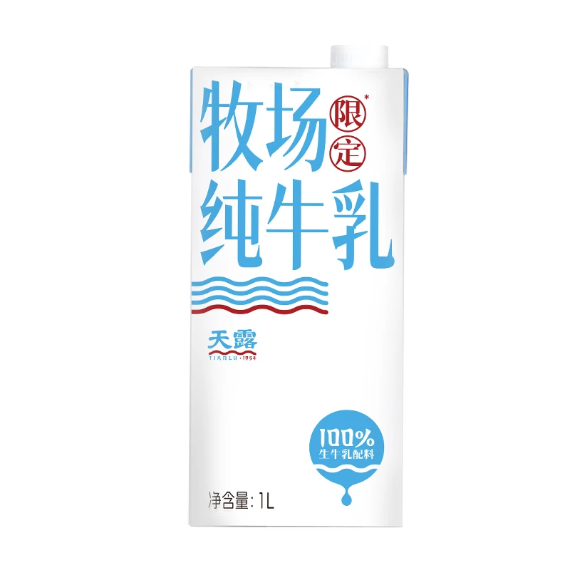 天露牧场纯牛乳 1L/盒