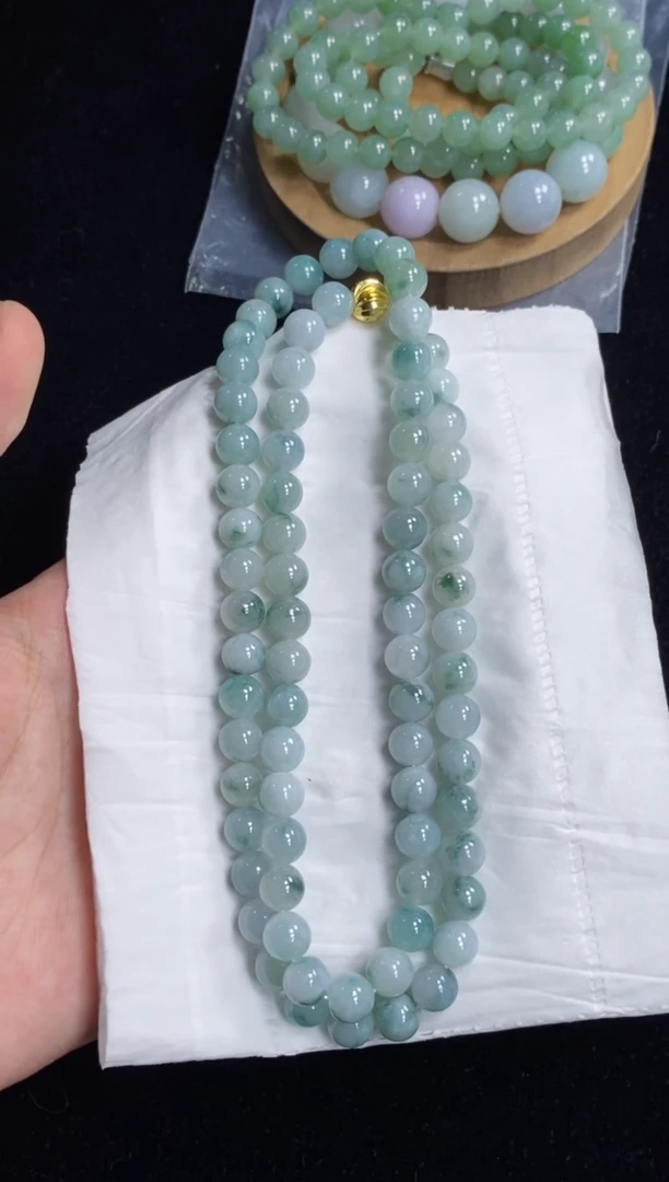 未镶嵌手串翡翠128号链接天然缅甸A货翡翠一物一证