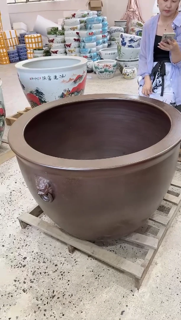 缸1米古铜带耳........