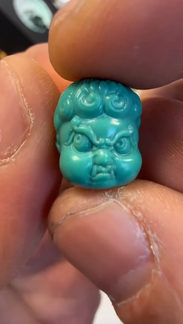 未镶嵌绿松石雕刻松石配饰珠