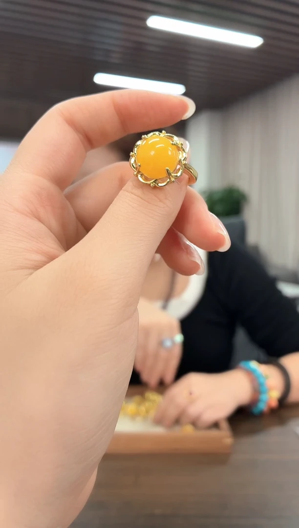 合金蜜蜡戒指ZX1766S