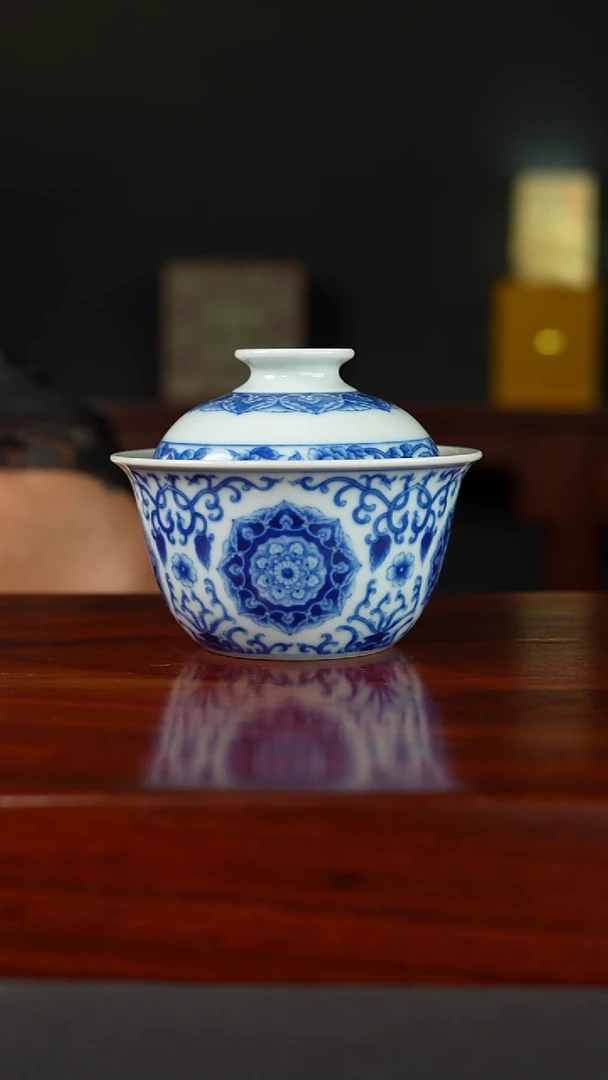 祖传窑 宝相花大盖碗 160cc 真柴窑传承400年