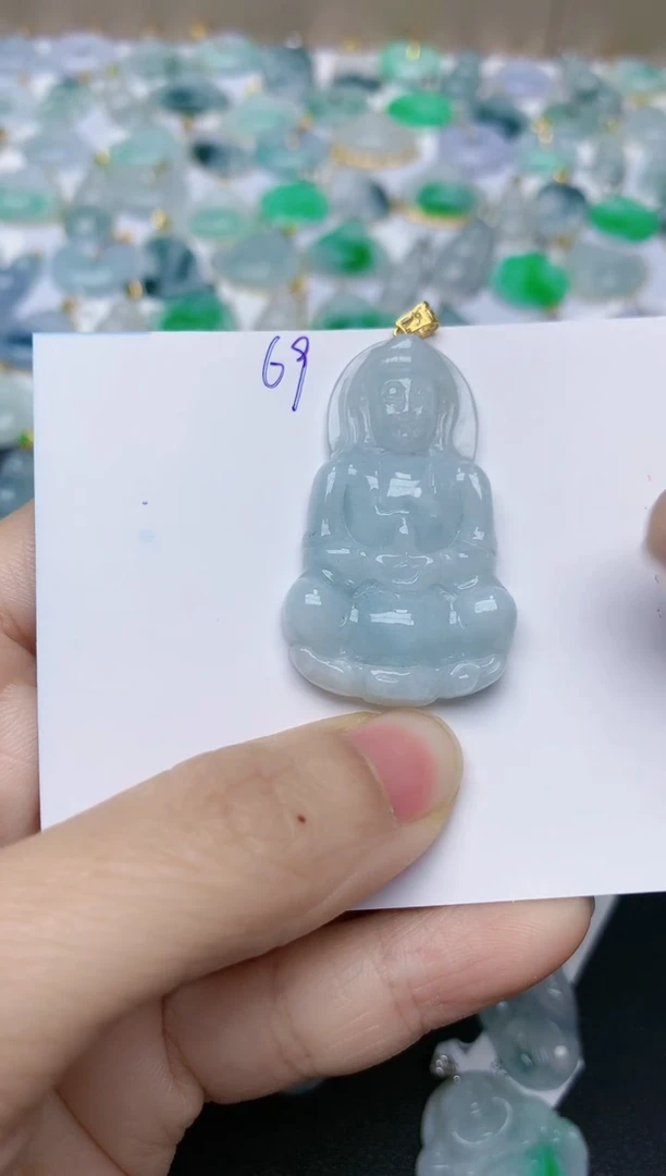 【闪购商品】翡翠颈饰18K金镶嵌天然翡翠A货    69
