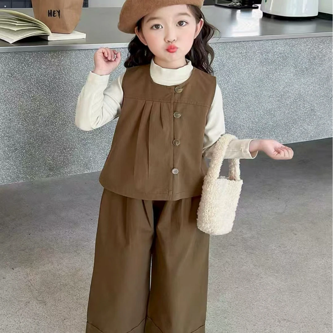 女童秋季韩版棉质真三件百搭套装 252029