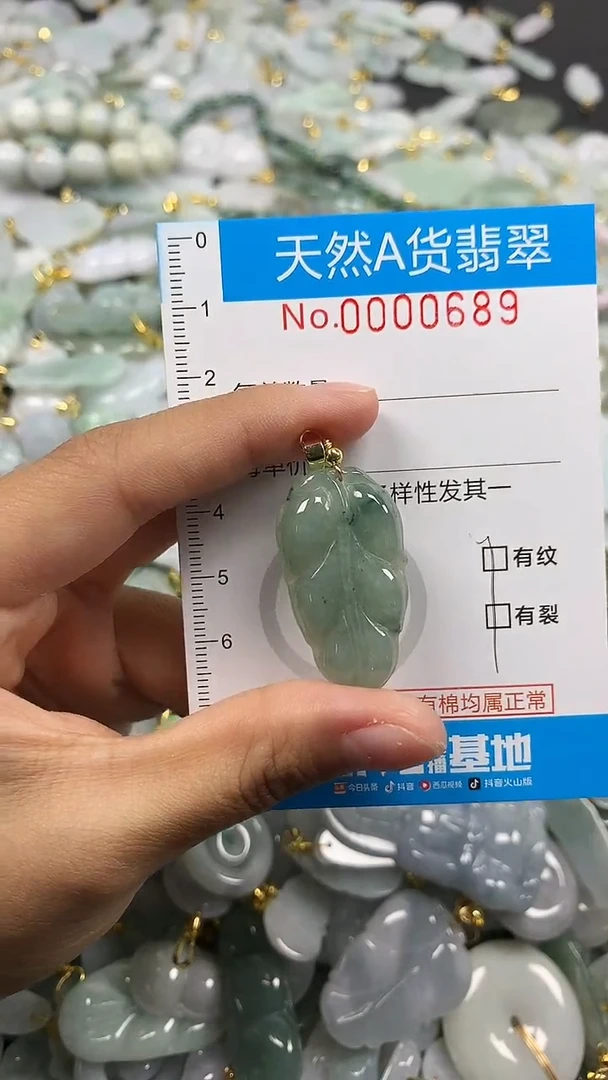 颈饰未镶嵌翡翠净货挂件-0689
