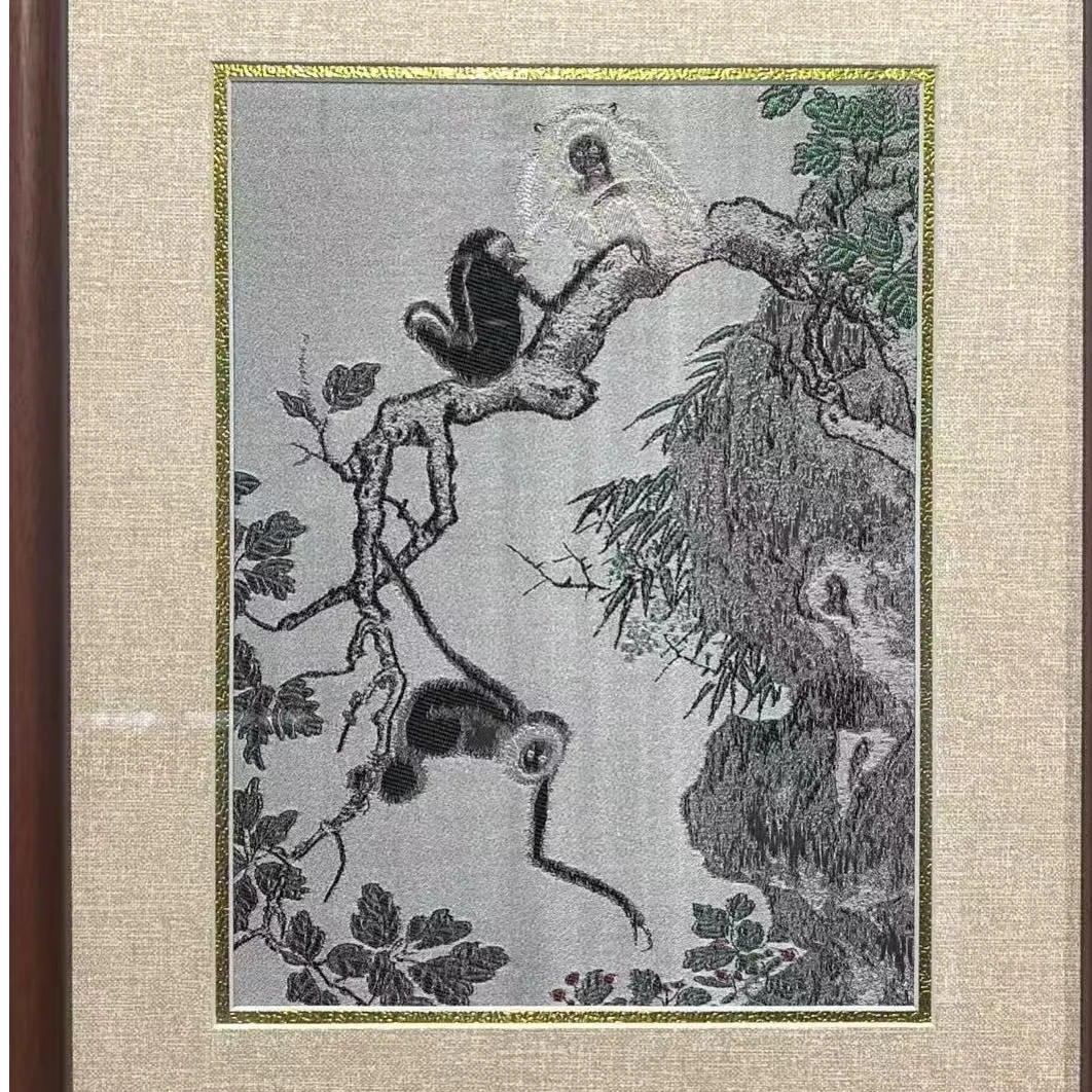 【静姐】蜀锦群猿拾果图（猴）