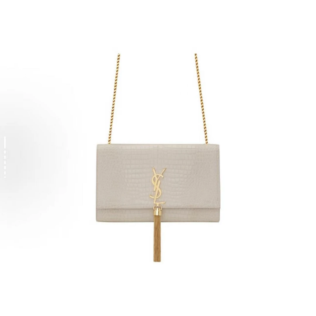 99新 YSL/圣罗兰 【双11专属价】/圣罗兰  kate流苏 白金小号/98新