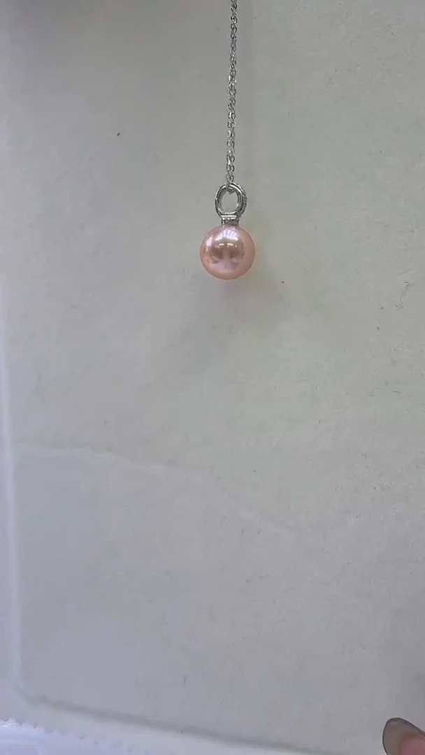 吊坠(赠链)银S925镶嵌淡水珍珠12-13mm中国红吊坠-多样性发一