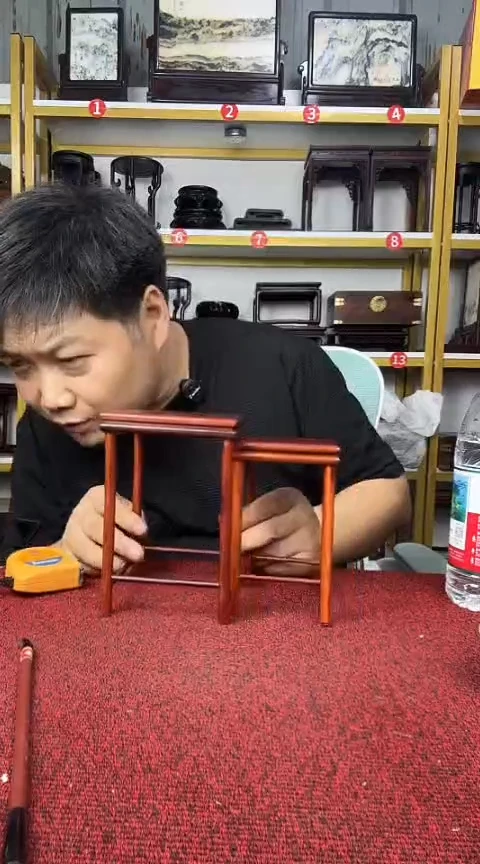 木红酸枝威奥小花架17*11//14.5*9CM