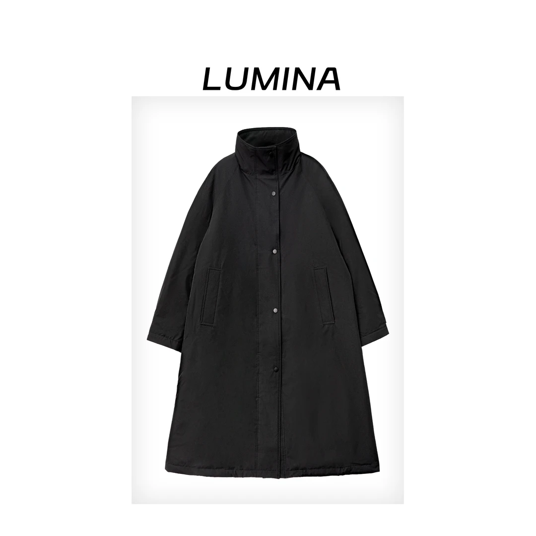 LUmina 极简风冬季保暖鹅绒服长款羽绒风衣 B033-06077