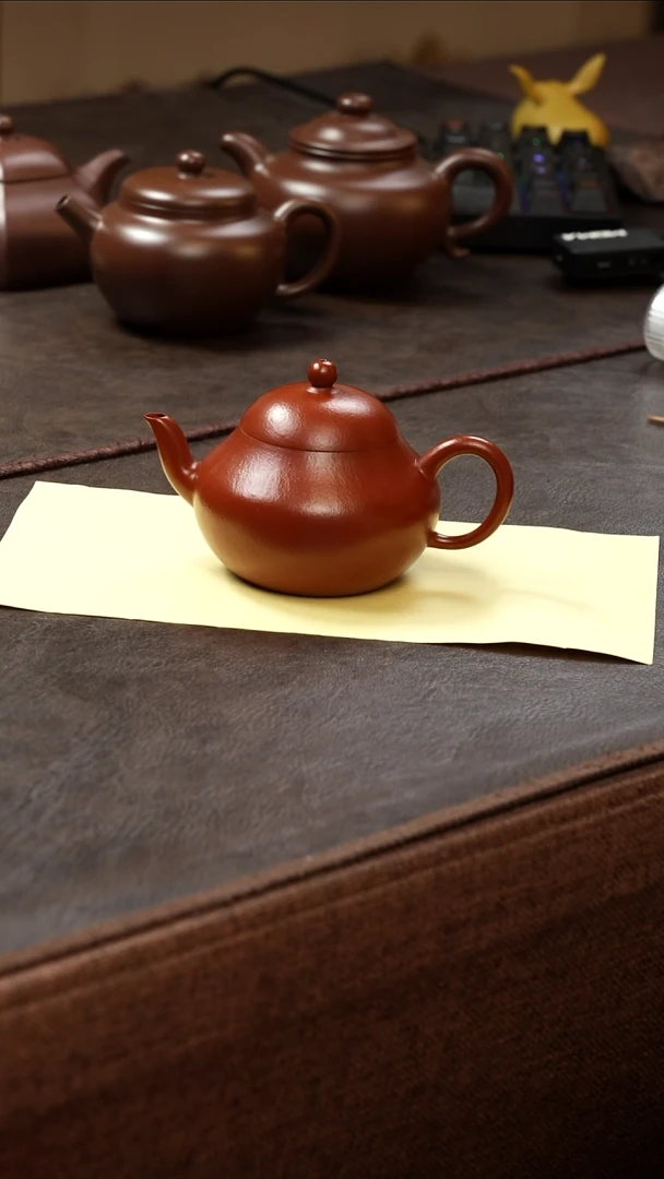 茶壶紫砂壶·18朱泥小梨150cc