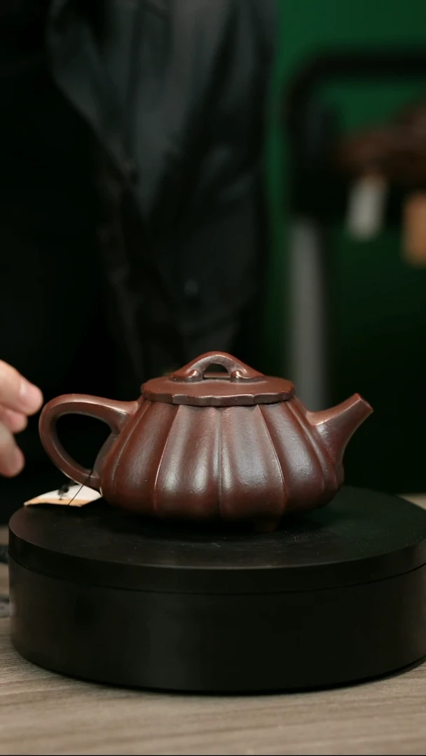 茶壶紫砂用****2H1391紫泥筋纹石瓢