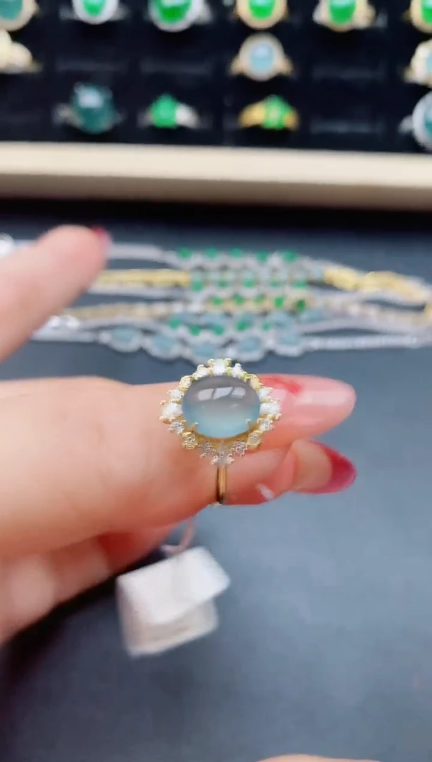 【闪购商品】翡翠戒指银S925镶嵌654645