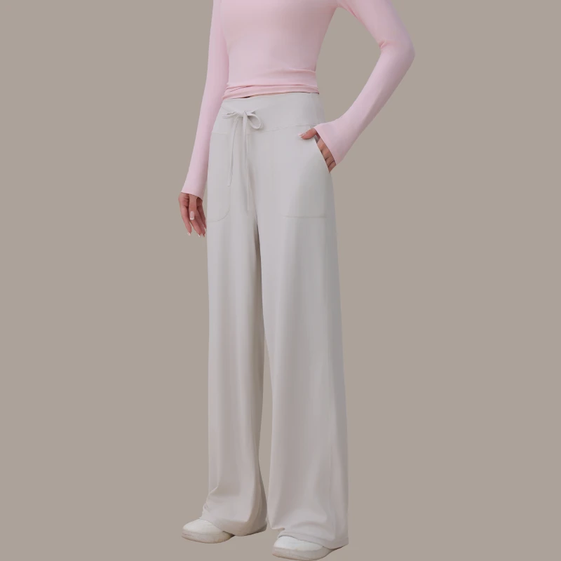 高腰阔腿瑜伽裤爆款宽松休闲外穿阔腿裤运动训练健身显瘦直筒裤