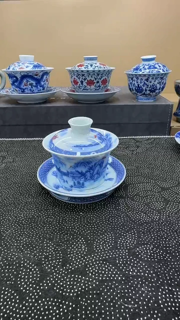 【闪购商品】盖碗景德镇高温烧制而成简约