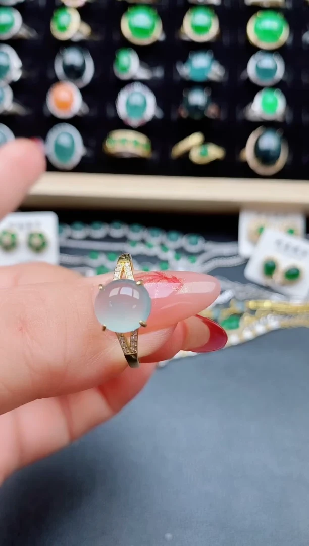 【闪购商品】翡翠戒指银S925镶嵌50805