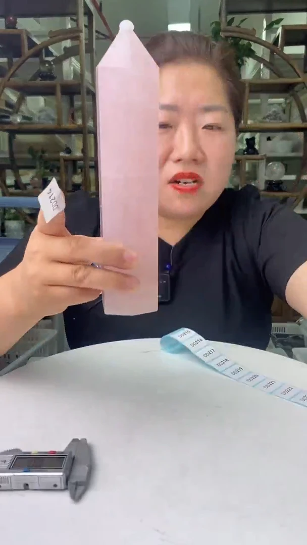 柱子未镶嵌水晶粉水晶柱子D214