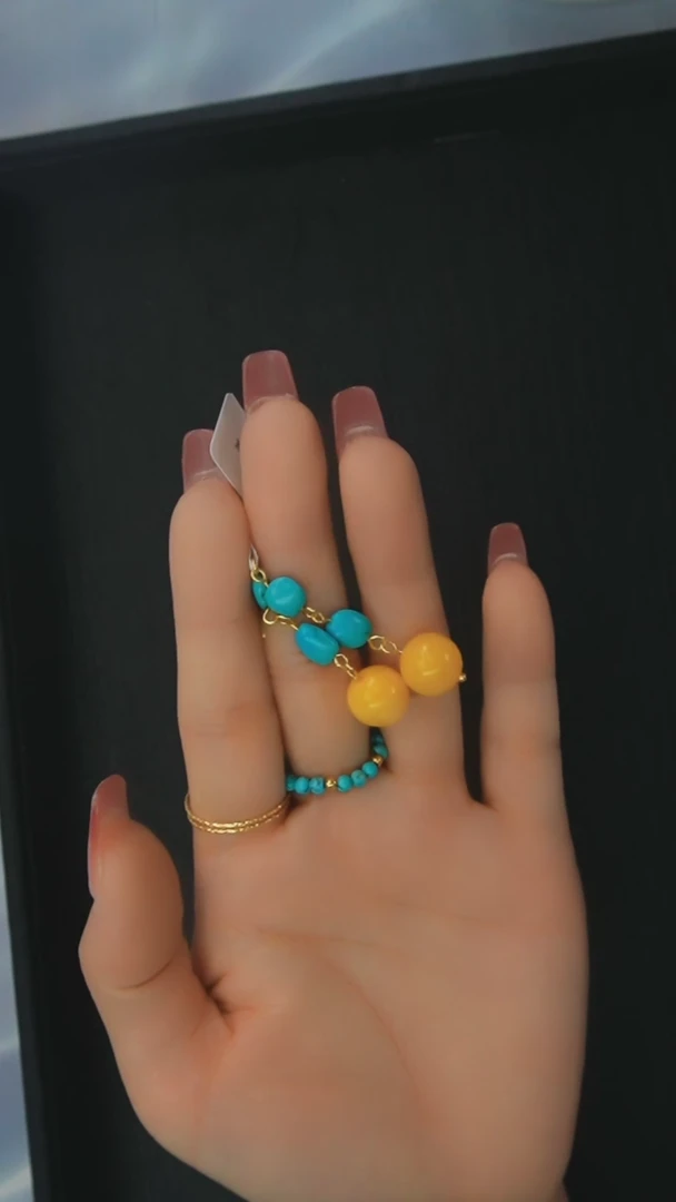 【闪购商品】蜜蜡颈饰银S925镶嵌发货一件