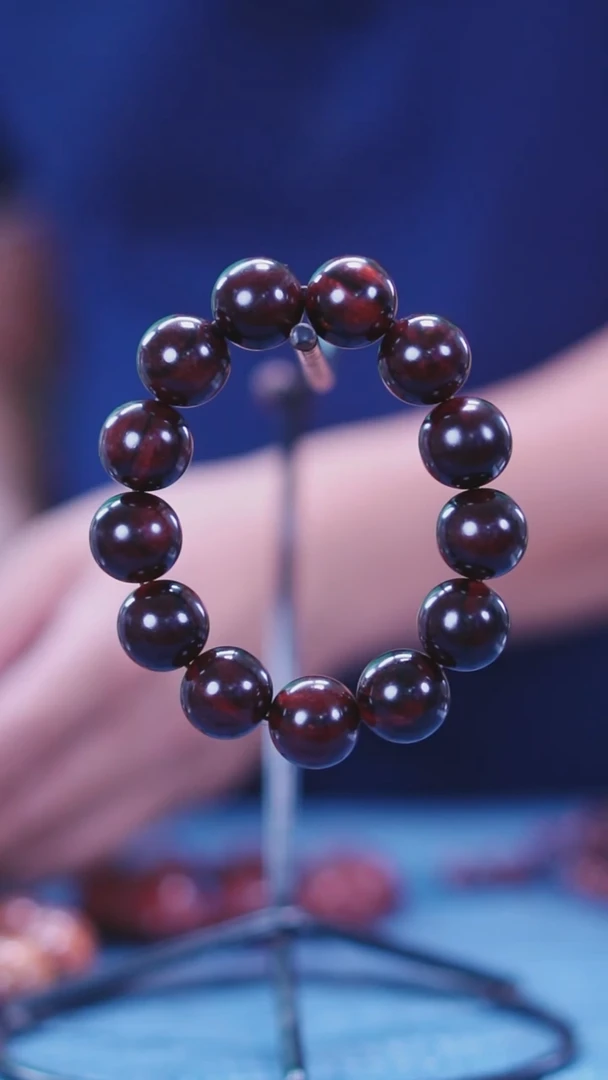 黄花梨/降香黄檀海南黄花梨霸王岭大黑线紫油梨1.8手串（48克）