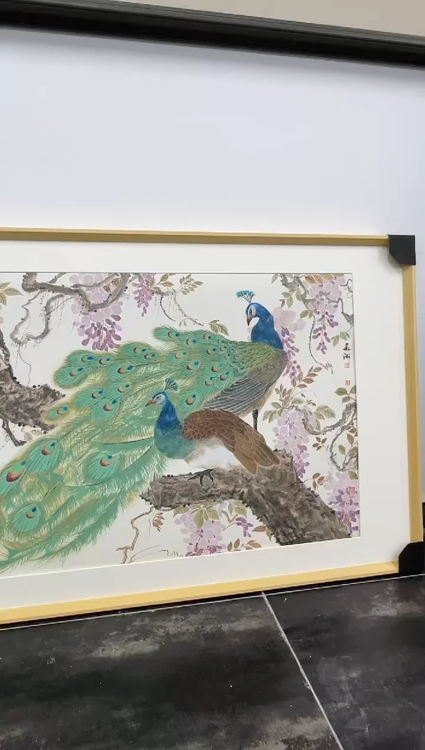 书法y郭华卫8平尺孔雀作品  定金非全款