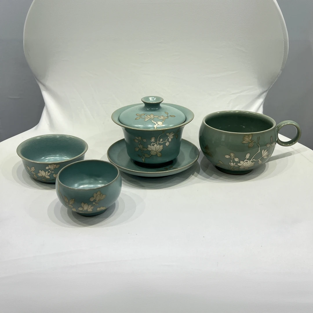 【国瓷臻选-荣意汝瓷】釉上彩套组