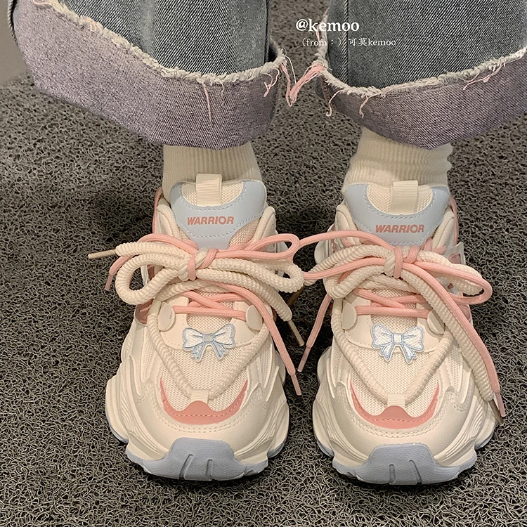 回力爆改星星多巴胺老爹鞋女秋季百搭厚底增高运动鞋软底轻便女鞋