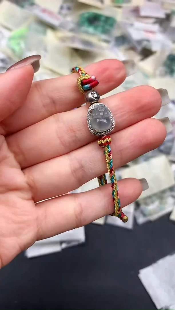 银S925镶嵌挂件翡翠—