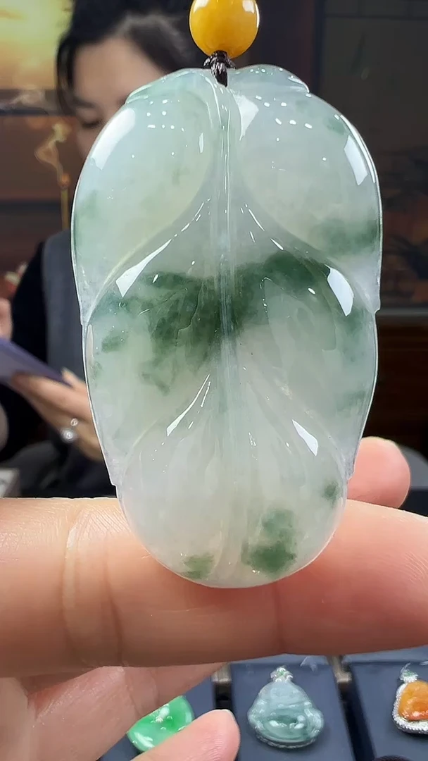 未镶嵌挂件翡翠叶子