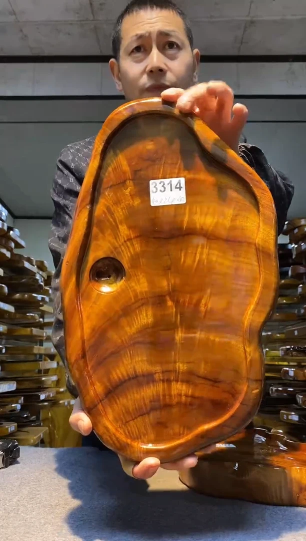 实木原木茶盘 一物一拍(不含配件）