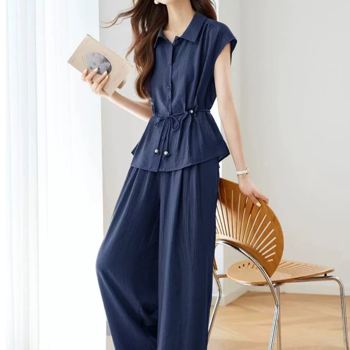 【套装】夏季高档新款两件套设计感时装女装服装4601[W]