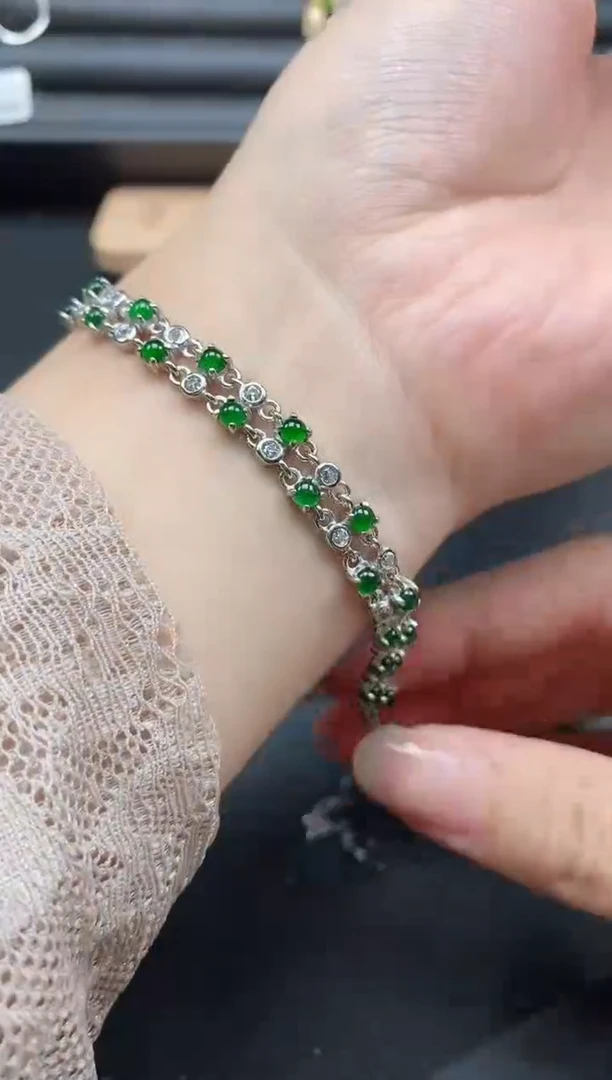 翡翠戒指银S925镶嵌51511