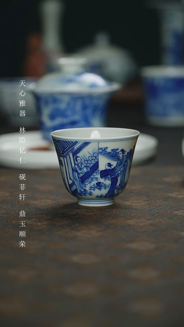 【闪购商品】杯微瑕手工手绘仿康熙人物主人杯