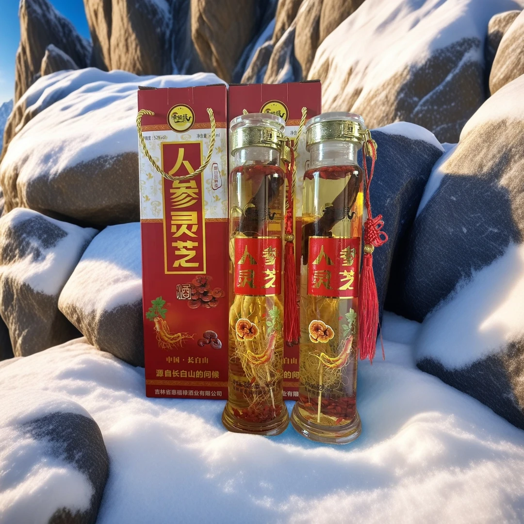 惠福禄惠福禄大人参灵芝酒双瓶2L  【H】52度2L