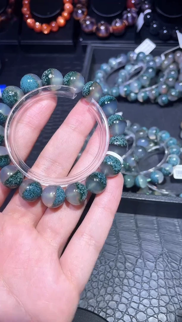 【闪购商品】玛瑙/玉髓手链未镶嵌海洋玛瑙单圈A12（多样性发其一）