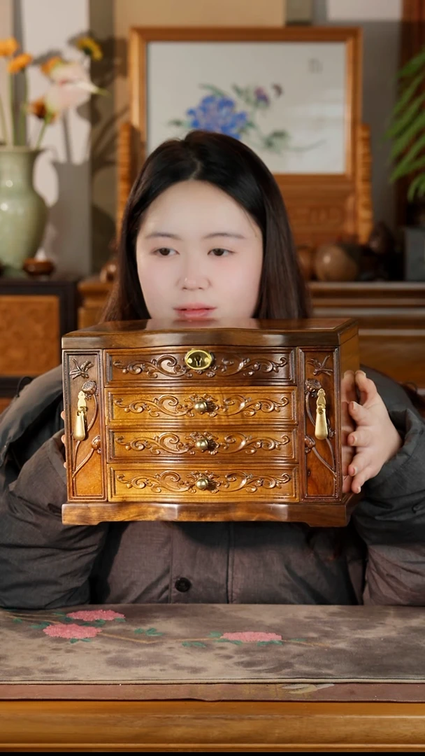 金丝楠乌木多功能首饰盒