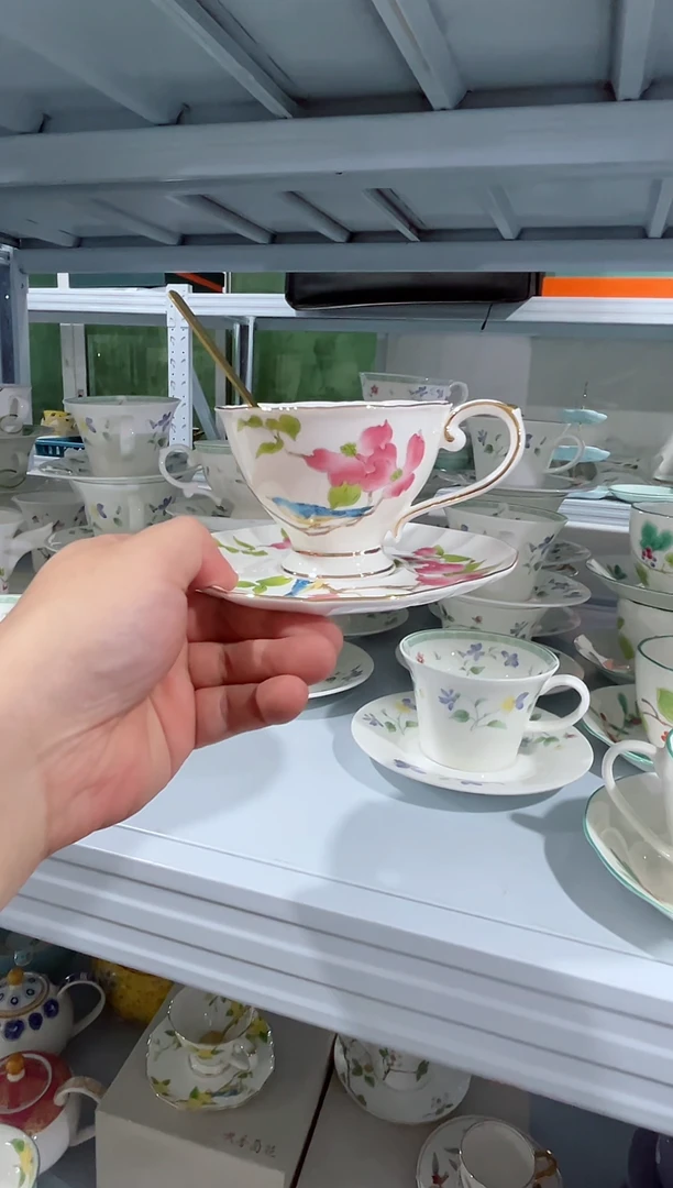 瓷片日用陶瓷（简装）咖啡杯一套