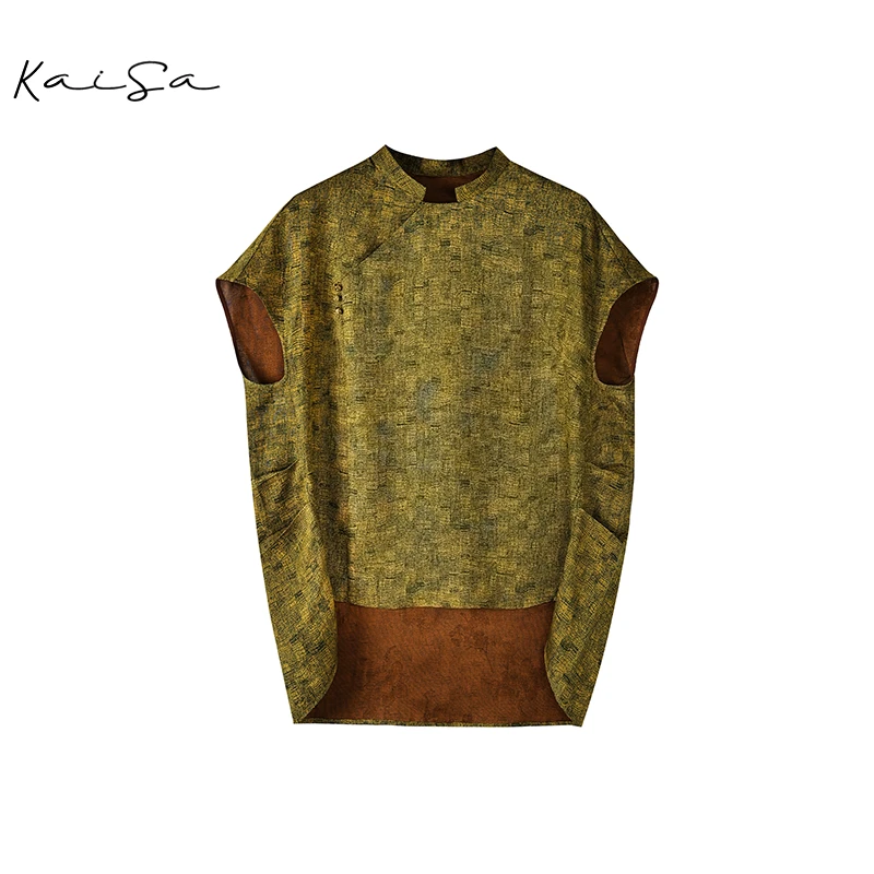 【芳草天】100%桑蚕丝绞罗香云纱上衣81253189