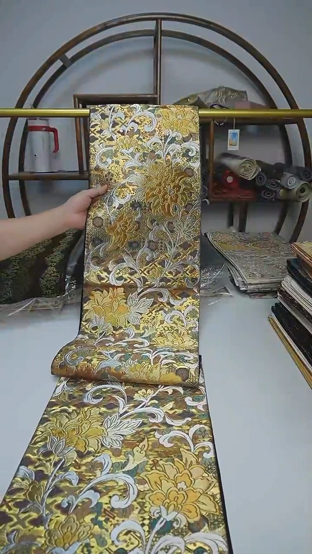 织绣77西阵织六通唐花