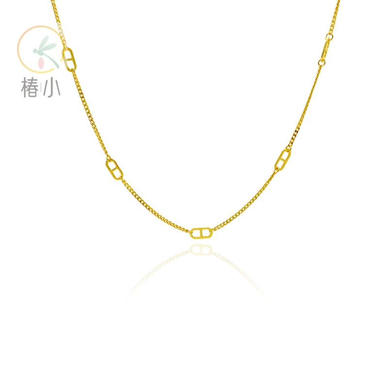 坠链均足银 通体纯银猪鼻子项链简约百搭精致【椿小】